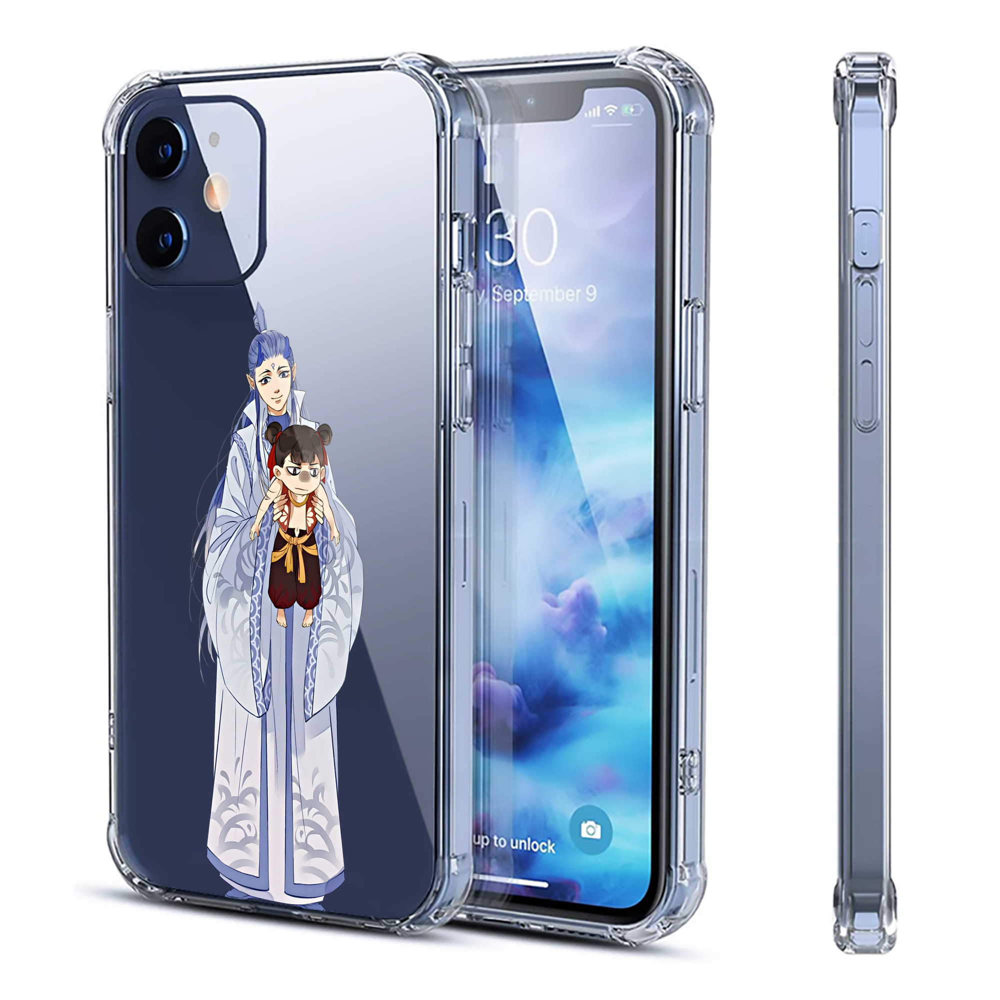 （画像用） Ne Zha 2 ナタ 魔童の大暴れ 【iPhone 12シリーズ対応】透明スマホケース（クリアソフトケース）